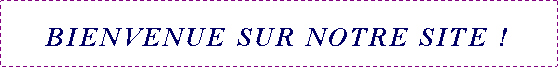 Zone de Texte: Bienvenue sur notre site !